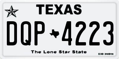 TX license plate DQP4223
