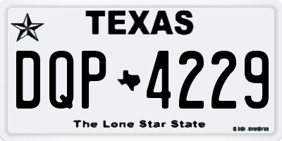 TX license plate DQP4229