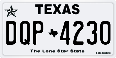 TX license plate DQP4230
