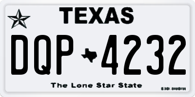TX license plate DQP4232