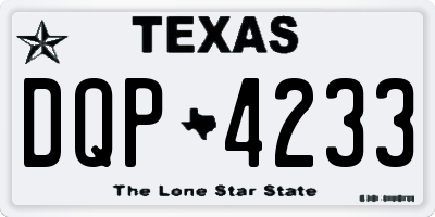 TX license plate DQP4233