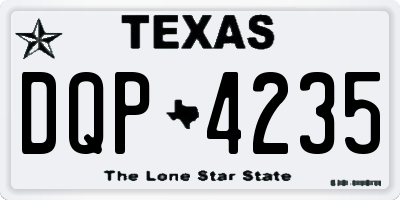 TX license plate DQP4235
