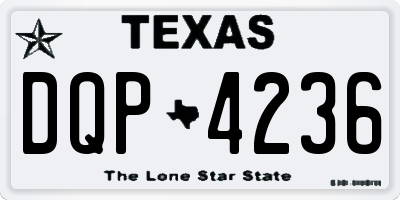 TX license plate DQP4236