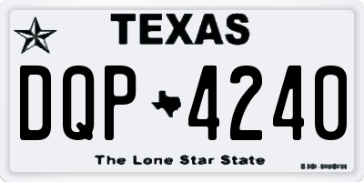 TX license plate DQP4240