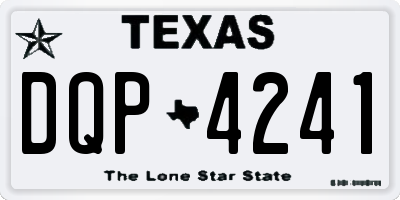TX license plate DQP4241