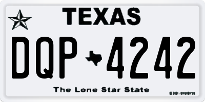 TX license plate DQP4242