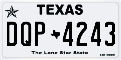 TX license plate DQP4243