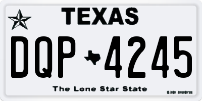 TX license plate DQP4245