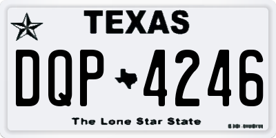 TX license plate DQP4246