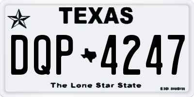 TX license plate DQP4247