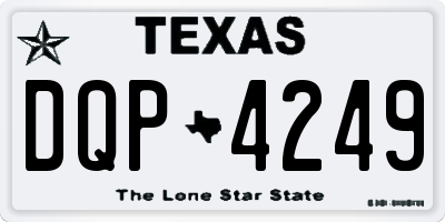 TX license plate DQP4249