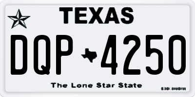 TX license plate DQP4250