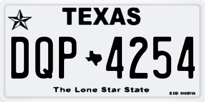 TX license plate DQP4254