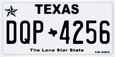 TX license plate DQP4256