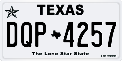 TX license plate DQP4257
