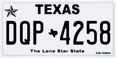 TX license plate DQP4258