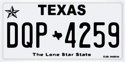 TX license plate DQP4259
