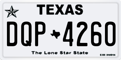 TX license plate DQP4260