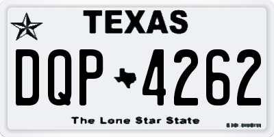 TX license plate DQP4262