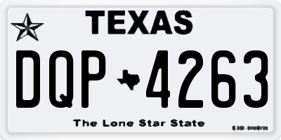 TX license plate DQP4263