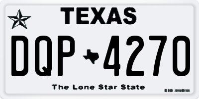 TX license plate DQP4270