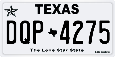 TX license plate DQP4275