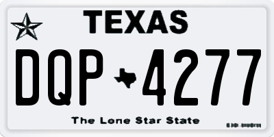 TX license plate DQP4277