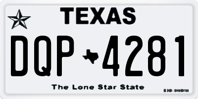 TX license plate DQP4281
