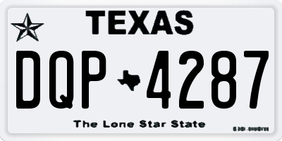 TX license plate DQP4287