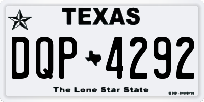 TX license plate DQP4292