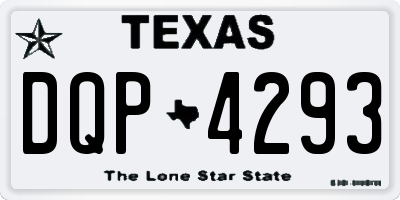 TX license plate DQP4293