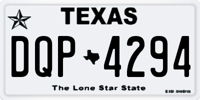 TX license plate DQP4294