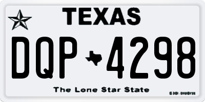 TX license plate DQP4298