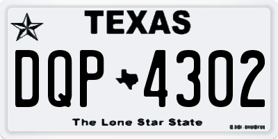 TX license plate DQP4302