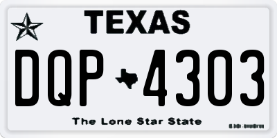 TX license plate DQP4303