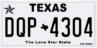TX license plate DQP4304