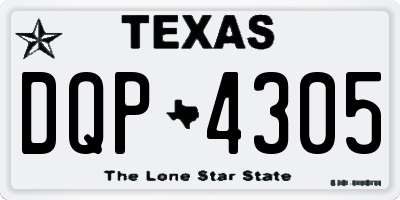 TX license plate DQP4305