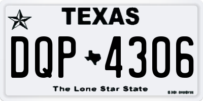 TX license plate DQP4306