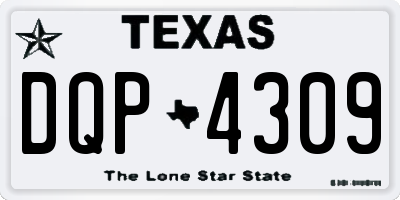 TX license plate DQP4309