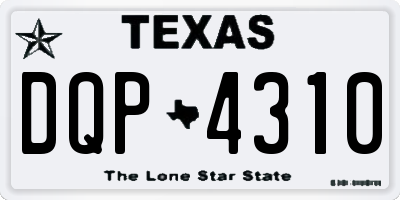 TX license plate DQP4310