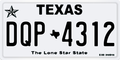 TX license plate DQP4312