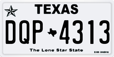 TX license plate DQP4313