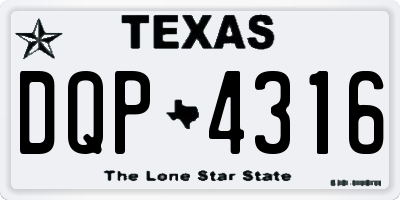 TX license plate DQP4316