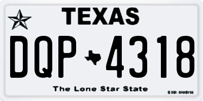 TX license plate DQP4318