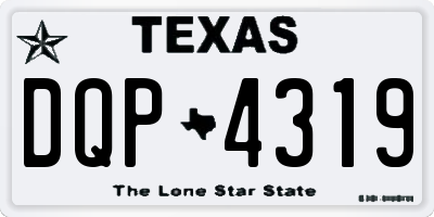 TX license plate DQP4319