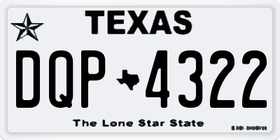 TX license plate DQP4322