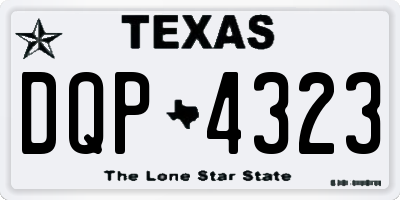 TX license plate DQP4323
