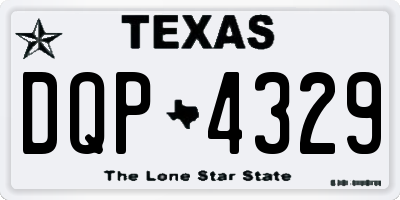 TX license plate DQP4329