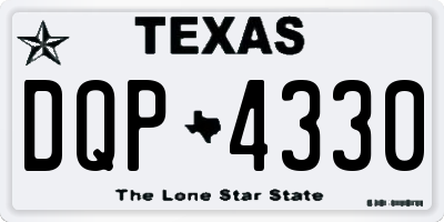TX license plate DQP4330