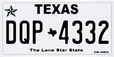 TX license plate DQP4332
